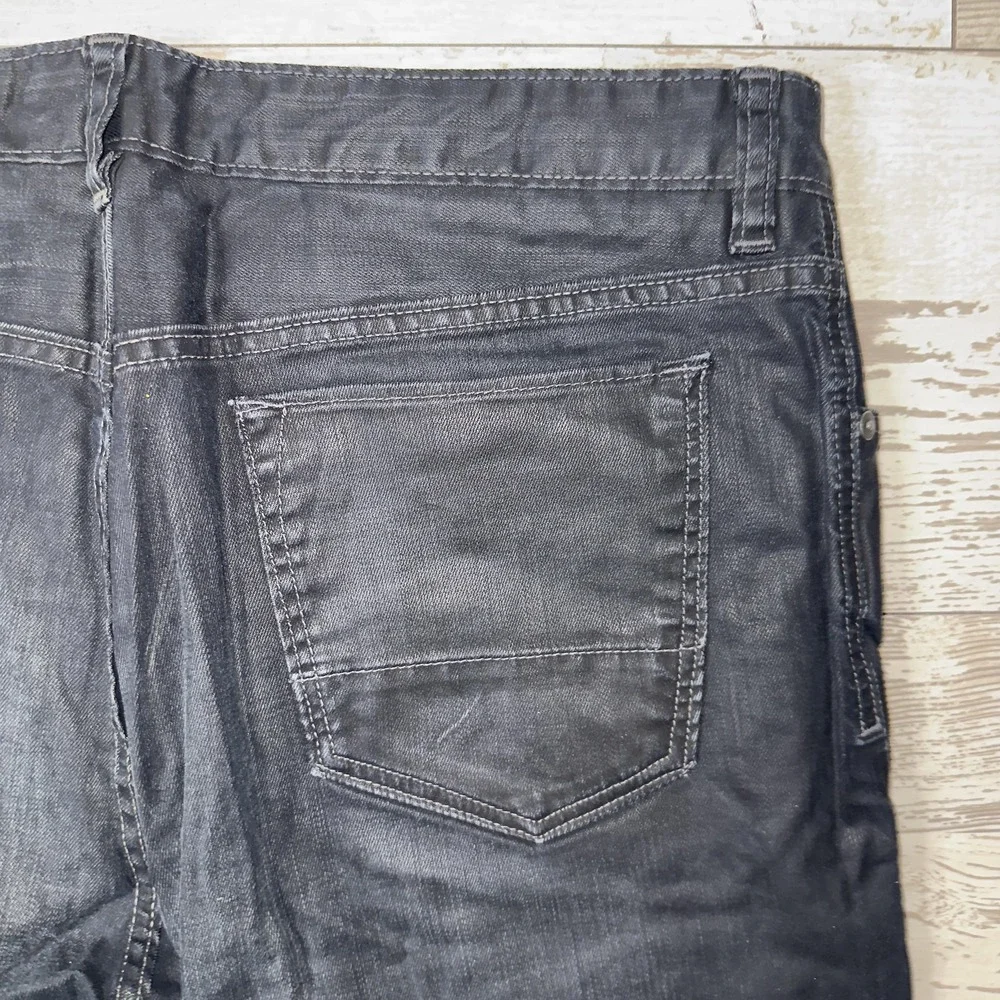 Banana Republic Jeans Mens‎ 34x32 Gray Regular Fit Straight Denim Stretch